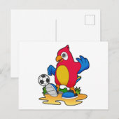 サッカーをプレイするパラオット ポストカード (正面/裏面)