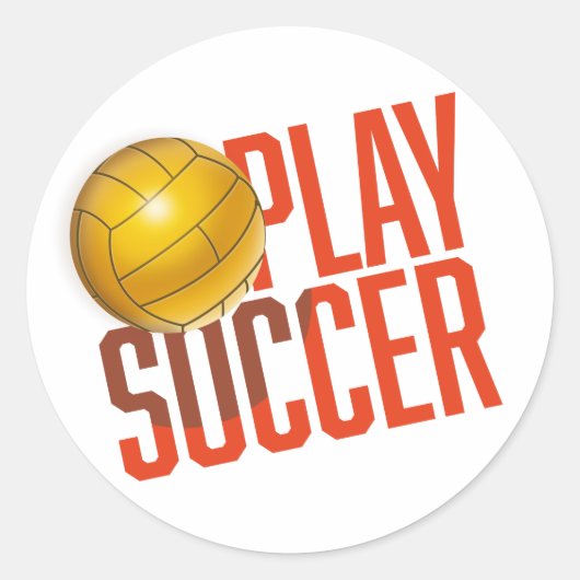 サッカーをプレー クッションカバー ラウンドシール (正面)