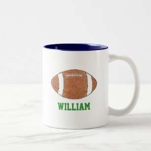 サッカーをモチーフにしたパーソナライズマグカップ ツートーンマグカップ