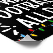 サッカーを終日見る可能性が最も高い男の子おもしろいChr ポスター (角)