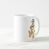 サッカーを遊ぶWebkinz | Meerkat コーヒーマグカップ (正面右)