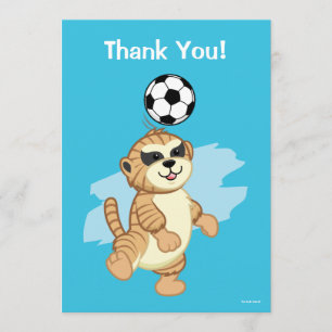 サッカーを遊ぶWebkinz Meerkat サンキューカード