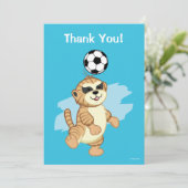 サッカーを遊ぶWebkinz | Meerkat サンキューカード (スタンド正面)