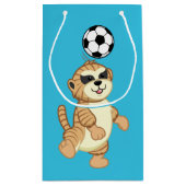 サッカーを遊ぶWebkinz | Meerkat スモールペーパーバッグ (裏面)