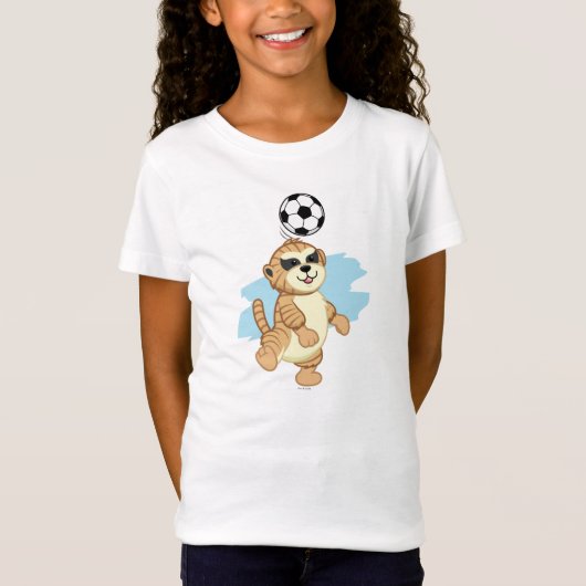 サッカーを遊ぶWebkinz | Meerkat Tシャツ (正面)