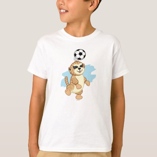 サッカーを遊ぶWebkinz | Meerkat Tシャツ (正面)