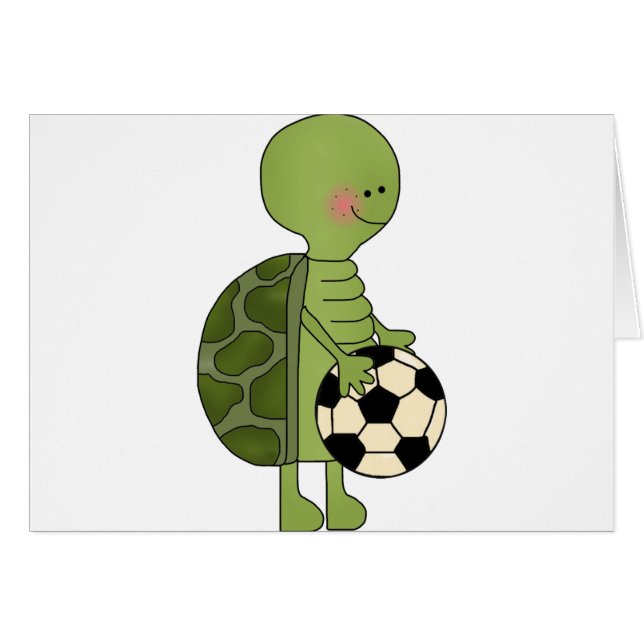 サッカーを遊んでいるカメ (正面横)