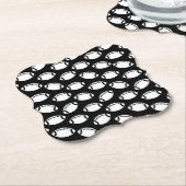 サッカーアイコンプリントパターンフットボールデザイン ペーパーコースター (アングル)