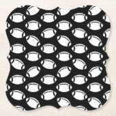 サッカーアイコンプリントパターンフットボールデザイン ペーパーコースター (正面)