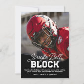 サッカーアスリートスポーツクリスマス シーズンカード (正面)