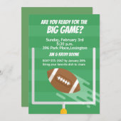 サッカーアップライトリビッグゲームパーティの招待状 (正面/裏面)