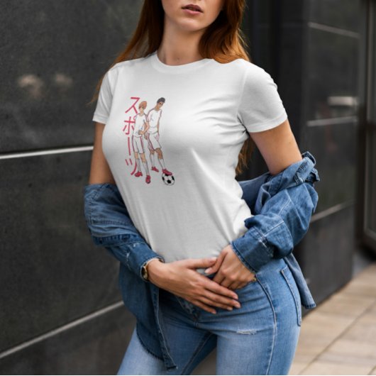 サッカーアニメ少年 Tシャツ