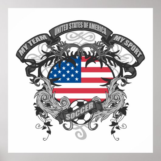 サッカーアメリカ ポスター (正面)