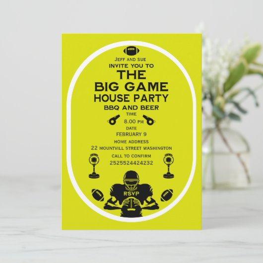 サッカーアンドバーベキューハウスパーティー 招待状 (スタンド正面)