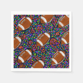 サッカーアートブルー スタンダードカクテルナプキン