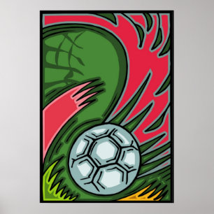 サッカーアートポスター ポスター