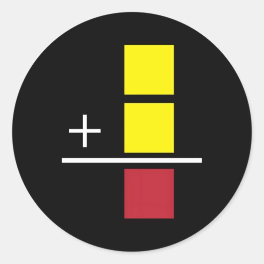 サッカーイエローレッドカード審判スポーツ ラウンドシール (正面)