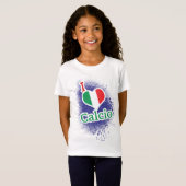サッカーイタリアンのサッカーサッカーTシャツ Tシャツ (正面フル)