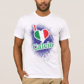 サッカーイタリアンのサッカーサッカーTシャツ Tシャツ (正面)