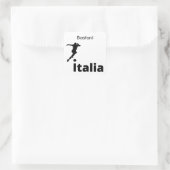 サッカーイタリア、カスタマイズ可能 スクエアシール (バッグ)
