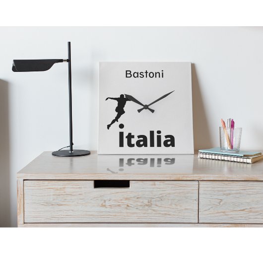 サッカーイタリア、カスタマイズ可能 スクエア壁時計