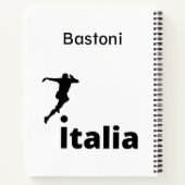 サッカーイタリア、カスタマイズ可能 ノートブック (裏面)