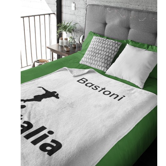 サッカーイタリア、カスタマイズ可能 フリースブランケット