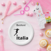 サッカーイタリア、カスタマイズ可能 ペーパープレート (パーティー)