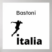 サッカーイタリア、カスタマイズ可能 ポスター (正面)