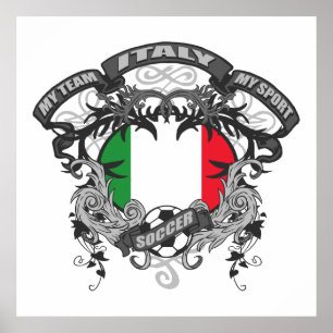 サッカーイタリア ポスター