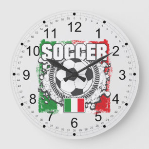 サッカーイタリア ラージ壁時計