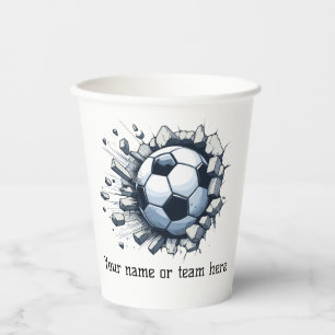 サッカーイベントパーティープレーヤーコーチチーム名ペーパー 紙コップ