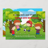 サッカーインザパーク招待状 招待状 (正面/裏面)