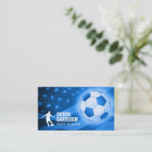 サッカーインストラクター |コーチブルー 名刺 (スタンド正面)