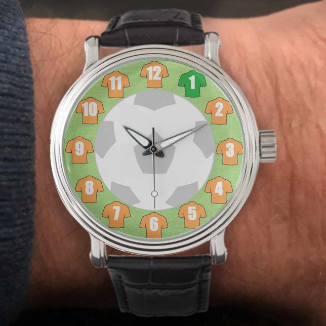 サッカーウォッチ – 古い金ゴールドシャツ付き 腕時計 (クリエイターアップロード済み)