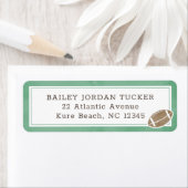 サッカーウォーターカラーグリーン差出人住所 ラベル (インサイチュ)