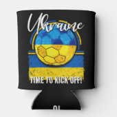 サッカーウクライナ国旗、ヨーロッパスポーツファン 缶クーラー (裏面)