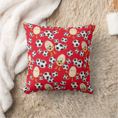 サッカーエッグヘッド模様 クッション (ブランケット)