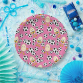 サッカーエッグヘッド模様 ペーパープレート (パーティー)