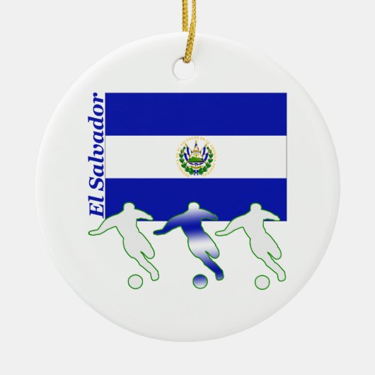 サッカーエルサルバドル セラミックオーナメント (正面)