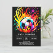 サッカーエレガントキッズオンライン誕生日 招待状 (スタンド正面)