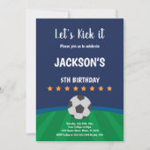 サッカーエレガントパーティーデザイン 招待状 (正面)
