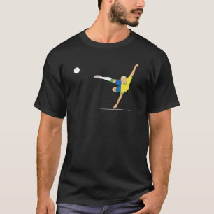 サッカーオーバーヘッドキックブラジル Tシャツ