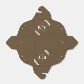 サッカーオーボーイブラウンホワイトベビーシャワー フェイバーボックス (折り畳みなし)