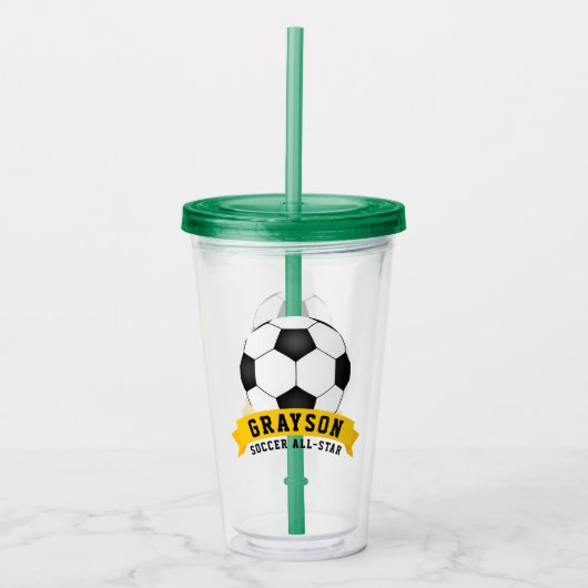 サッカーオールスター アクリルタンブラー (正面)