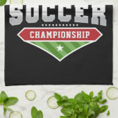 サッカーカスタマイズADD文字Varsityチームプレーヤー キッチンタオル (折り畳み)