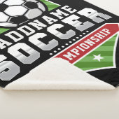 サッカーカスタマイズADD文字Varsityチームプレーヤー シェルパブランケット (3/4)