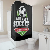 サッカーカスタマイズADD文字Varsityチームプレーヤー シャワーカーテン (インサイチュ)