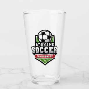 サッカーカスタマイズADD文字Varsityチームプレーヤー タンブラーグラス