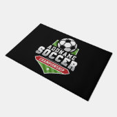 サッカーカスタマイズADD文字Varsityチームプレーヤー ドアマット (アングル)